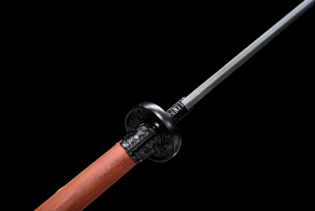 Handgefertigtes TACHI-Schwert mit Full-Tang-Klinge aus T10-Kohlenstoffstahl und echtem Hamon, 104 cm, echtes Katana-Schwert