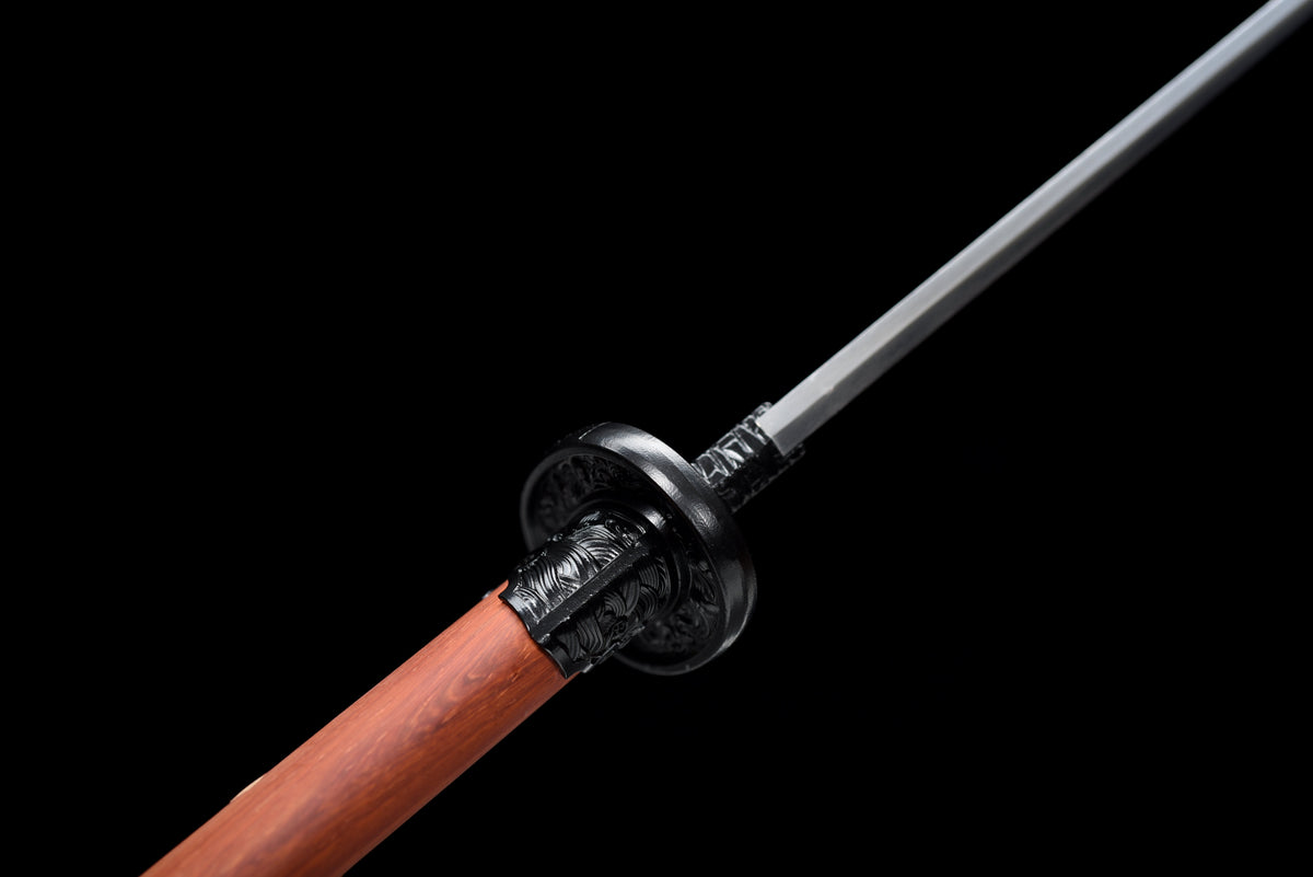 Handgefertigtes TACHI-Schwert mit Full-Tang-Klinge aus T10-Kohlenstoffstahl und echtem Hamon, 104 cm, echtes Katana-Schwert