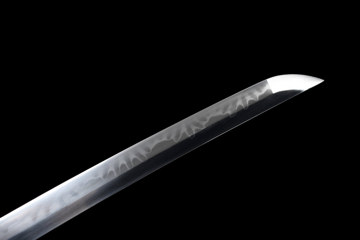 Handgefertigtes TACHI-Schwert mit Full-Tang-Klinge aus T10-Kohlenstoffstahl und echtem Hamon, 104 cm, echtes Katana-Schwert