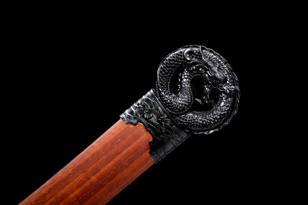 Handgefertigtes TACHI-Schwert mit Full-Tang-Klinge aus T10-Kohlenstoffstahl und echtem Hamon, 104 cm, echtes Katana-Schwert