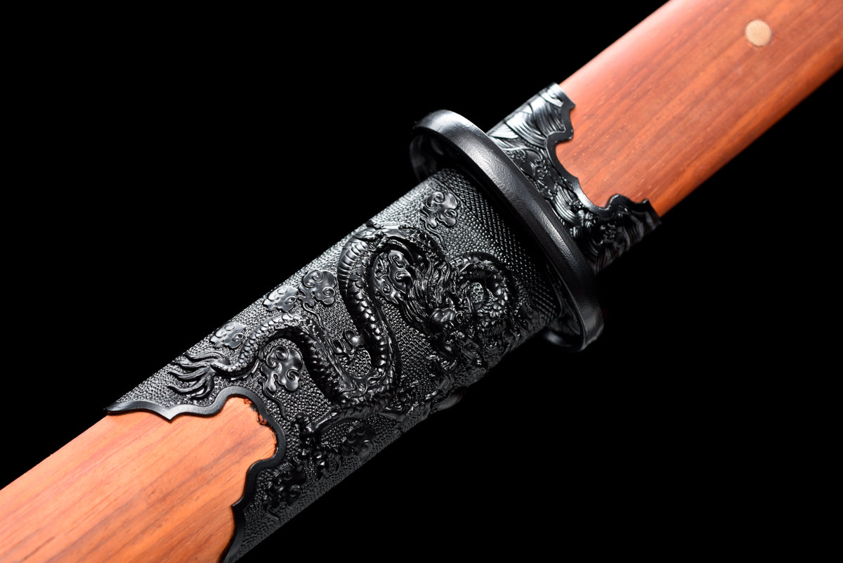 Handgefertigtes TACHI-Schwert mit Full-Tang-Klinge aus T10-Kohlenstoffstahl und echtem Hamon, 104 cm, echtes Katana-Schwert