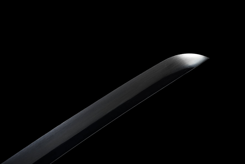 Handgefertigtes Full-Tang-Katana aus 1095er Kohlenstoffstahl, schwarze Klinge, echtes Katana-Schwert