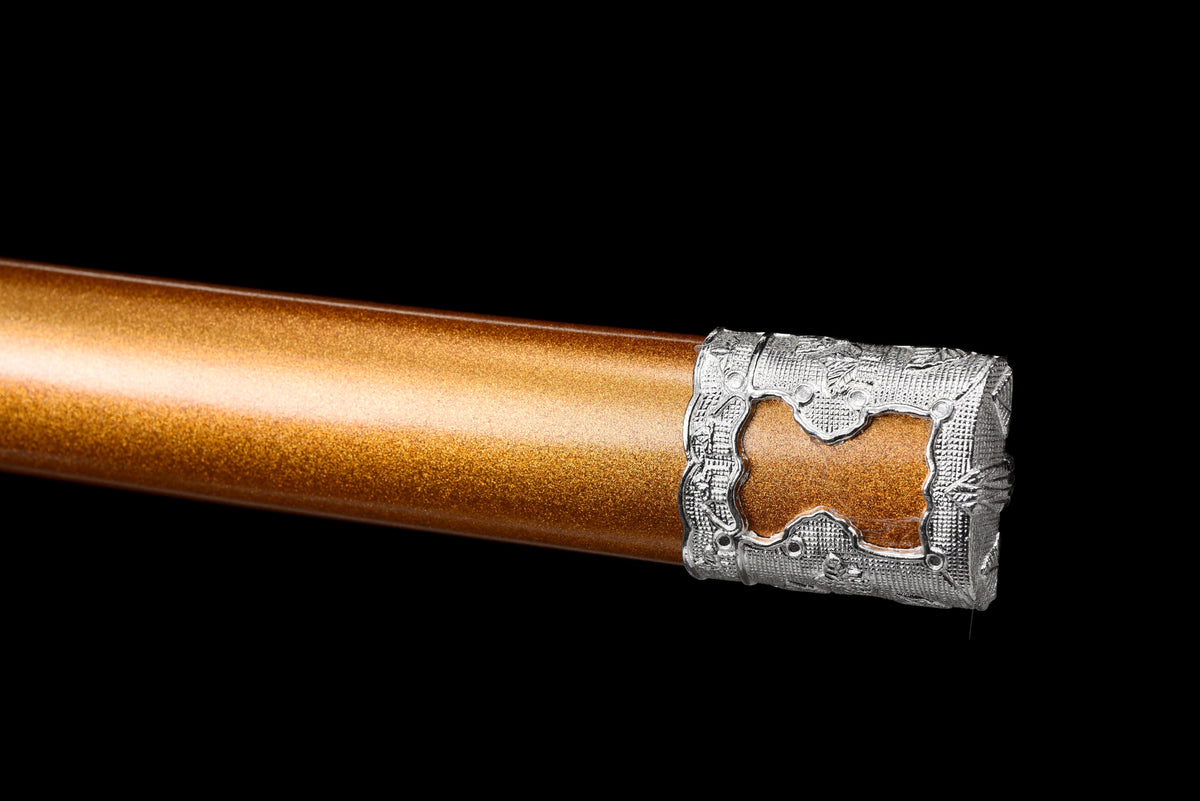 Handgefertigtes TACHI-SCHWERT mit Full-Tang-Klinge aus Federstahl, 104 cm, echtes Katana-Schwert