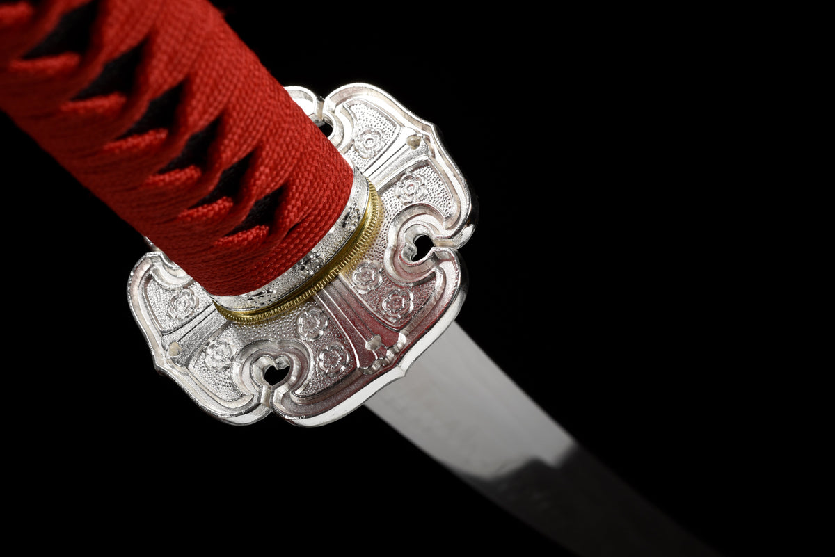 Handgefertigtes Tachi-Schwert, Full Tang, T10-Stahl mit echtem Hamon, echtes Katana-Schwert
