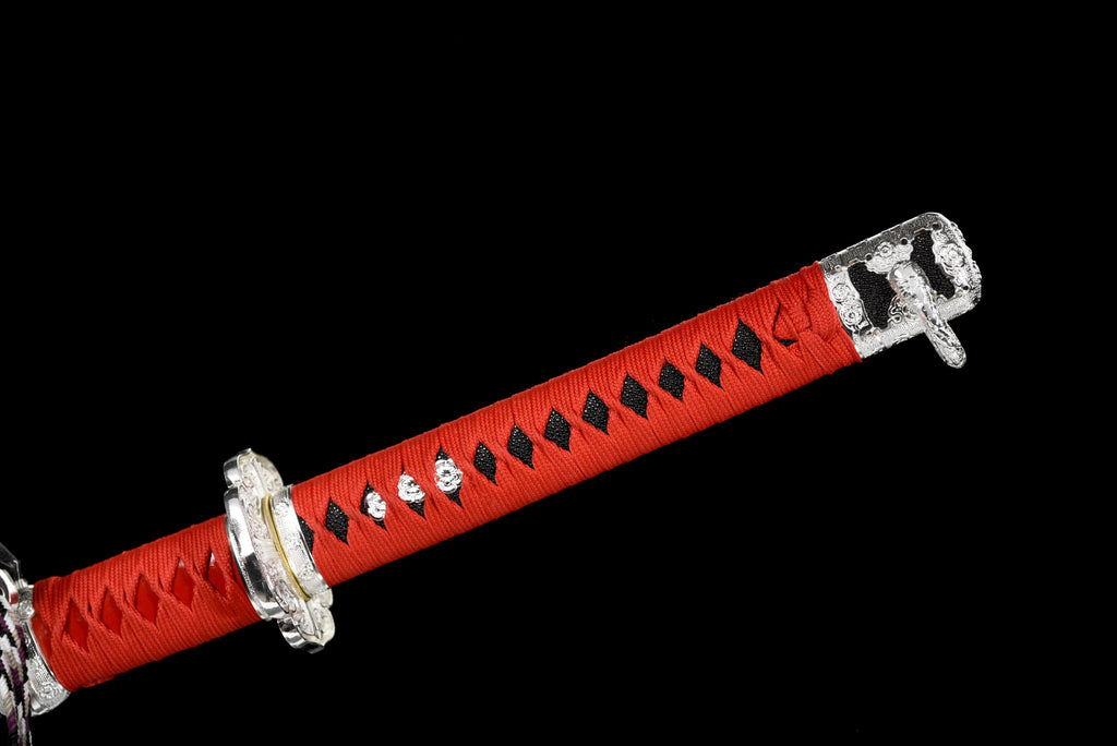 Handgefertigtes Tachi-Schwert, Full Tang, T10-Stahl mit echtem Hamon, echtes Katana-Schwert