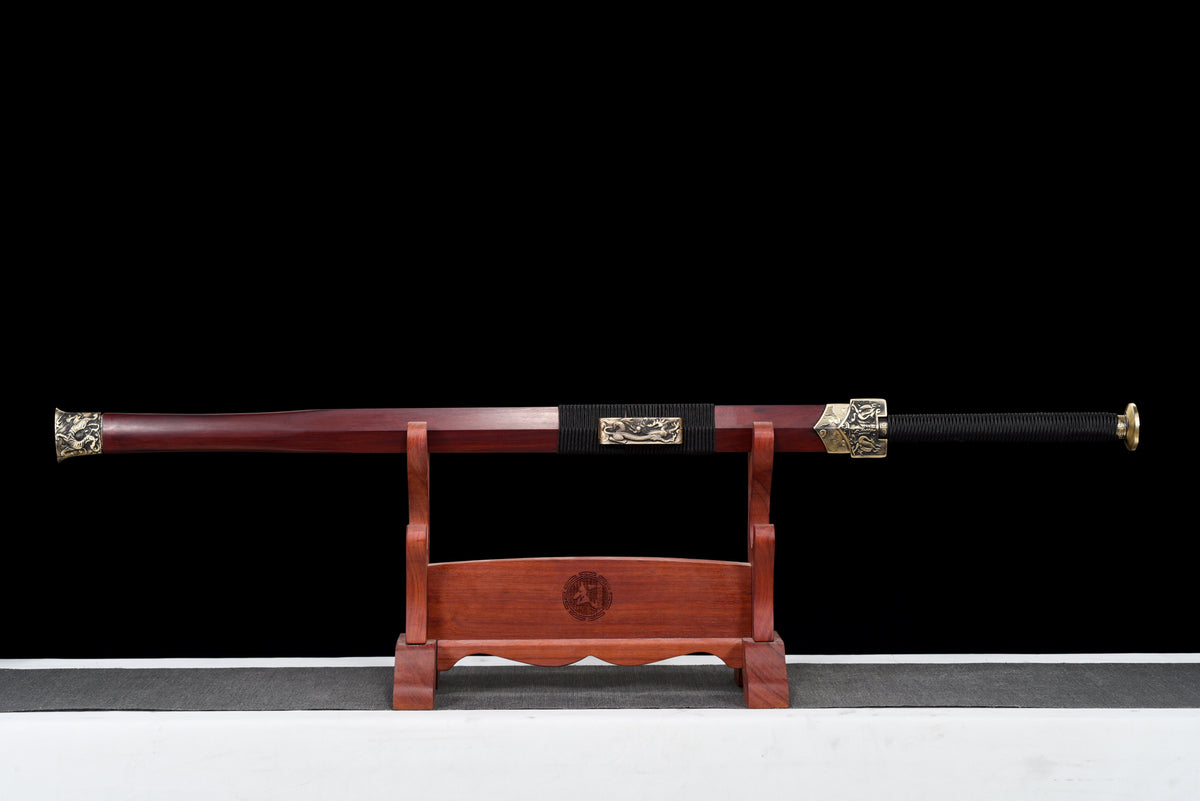 Chinesische Schwerter, Han-Schwert (汉剑), Damast-Optik, Hammerschlagmuster