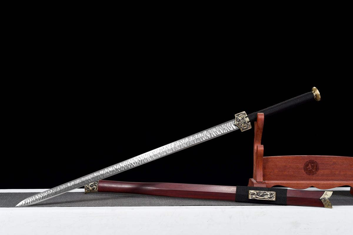 Chinesische Schwerter, Han-Schwert (汉剑), Damast-Optik, Hammerschlagmuster