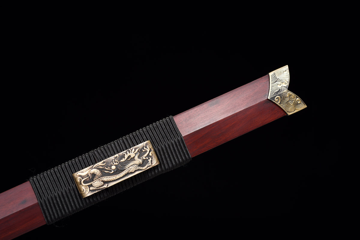 Chinesische Schwerter, Han-Schwert (汉剑), Damast-Optik, Hammerschlagmuster