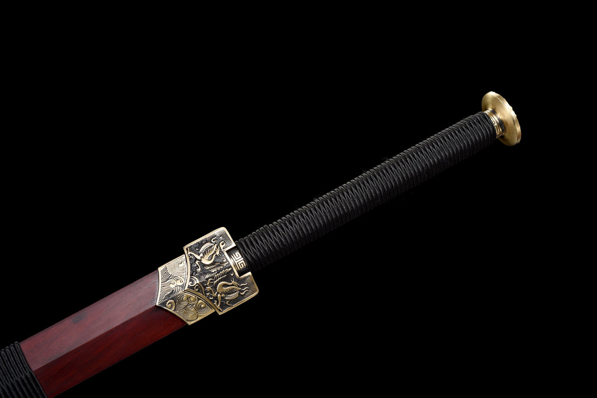 Chinesische Schwerter, Han-Schwert (汉剑), Damast-Optik, Hammerschlagmuster