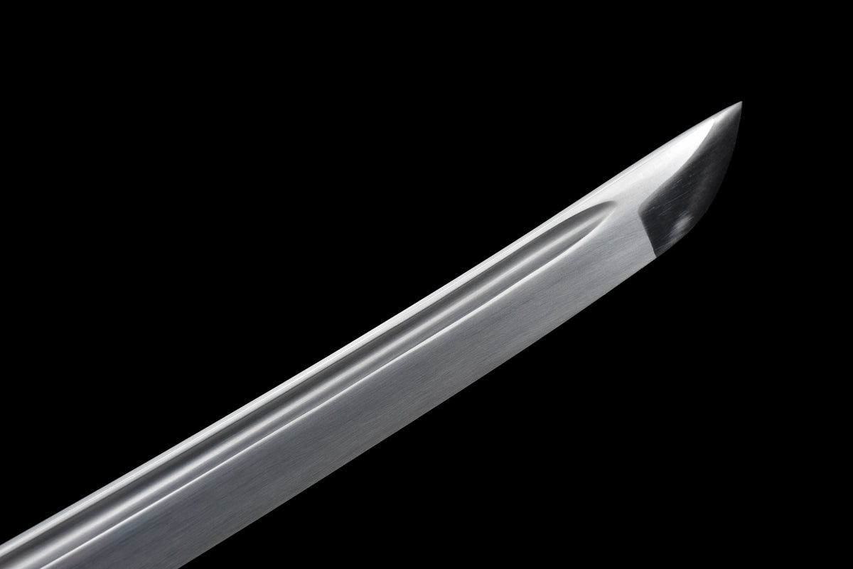Handgefertigtes Full-Tang-Katana, 1045er Kohlenstoffstahl, schwarze Scheide, echtes Katana-Schwert