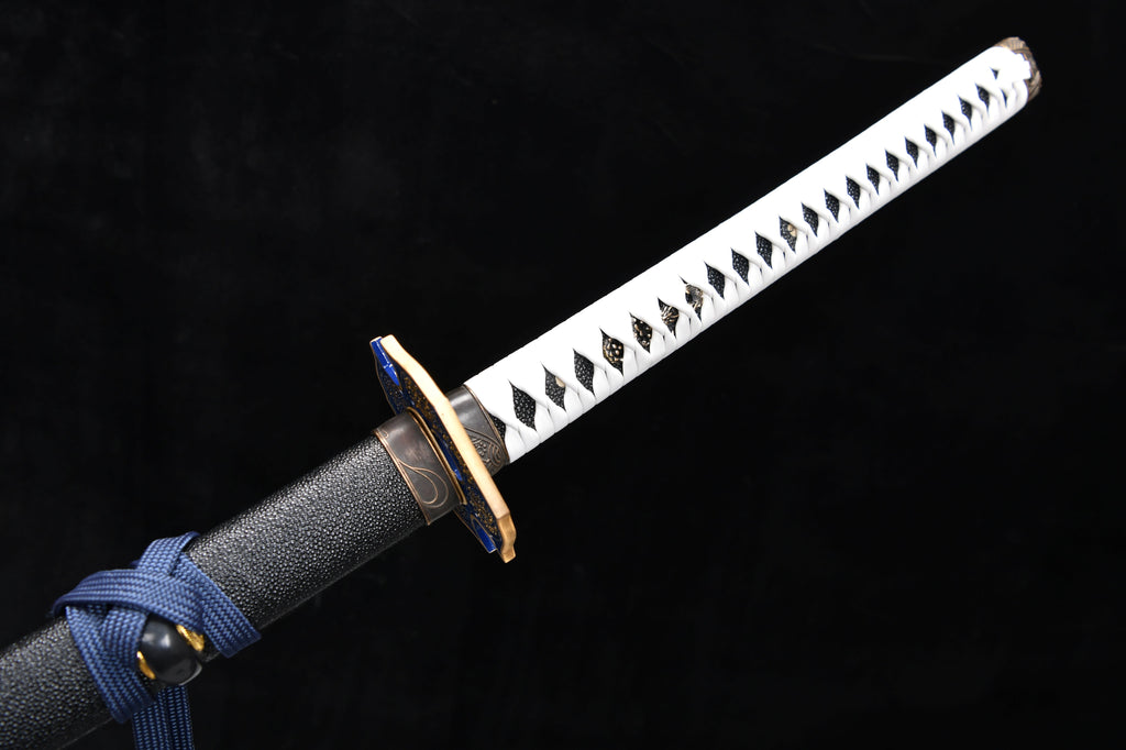 Handgefertigte Anime-Fanartikel, 51-Zoll-Langschwert aus gehärtetem T10-Stahl mit Kreuzschliff, graues Wildschwert-Samuraischwert – Devil May Cry Five Enma-Schwert (Yamato)