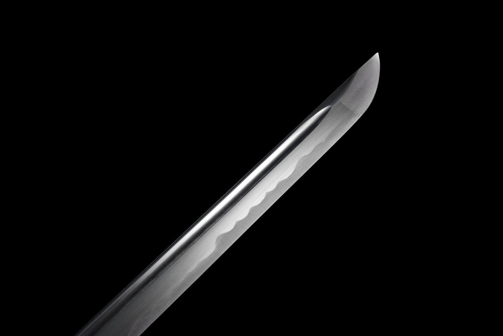 Handgefertigtes Ninjato-Schwert aus Federstahl, Full Tang, schwarze Klinge – Echtes Katana-Schwert