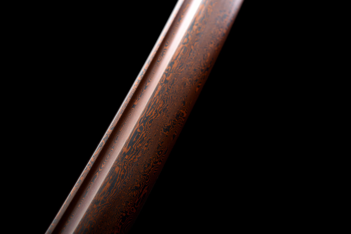 Handgefertigte TACHI-SCHWERTER mit durchgehender Klinge aus Damaststahl, 31 Zoll, echtes Katana-Schwert