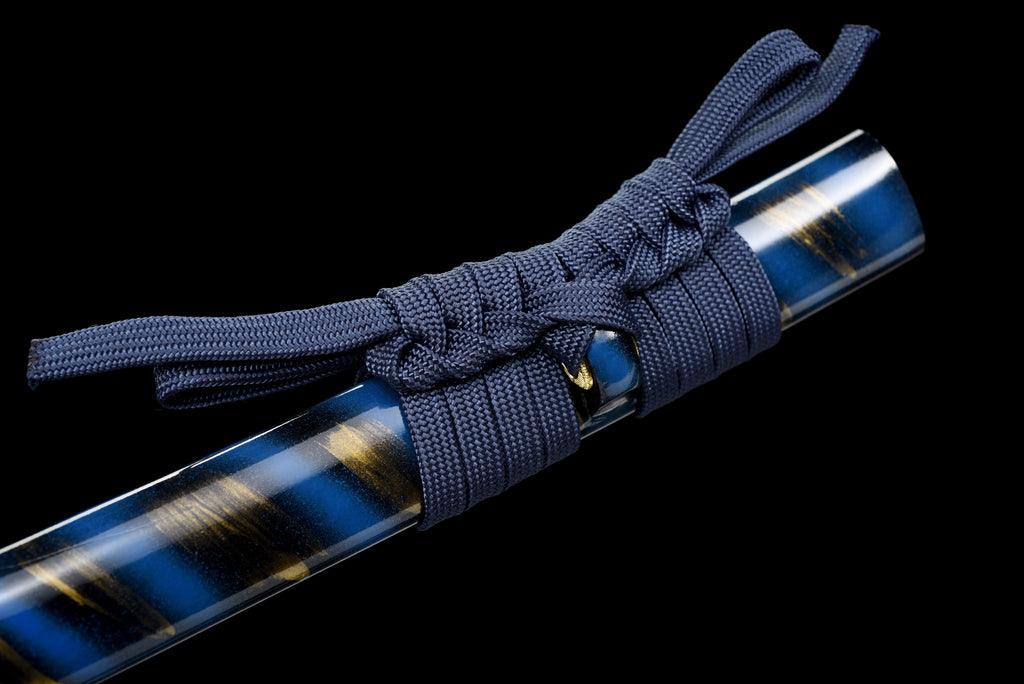 Handmade full tang Katana 1095 High-carbon steel blue Blade ,Real katana sowrd