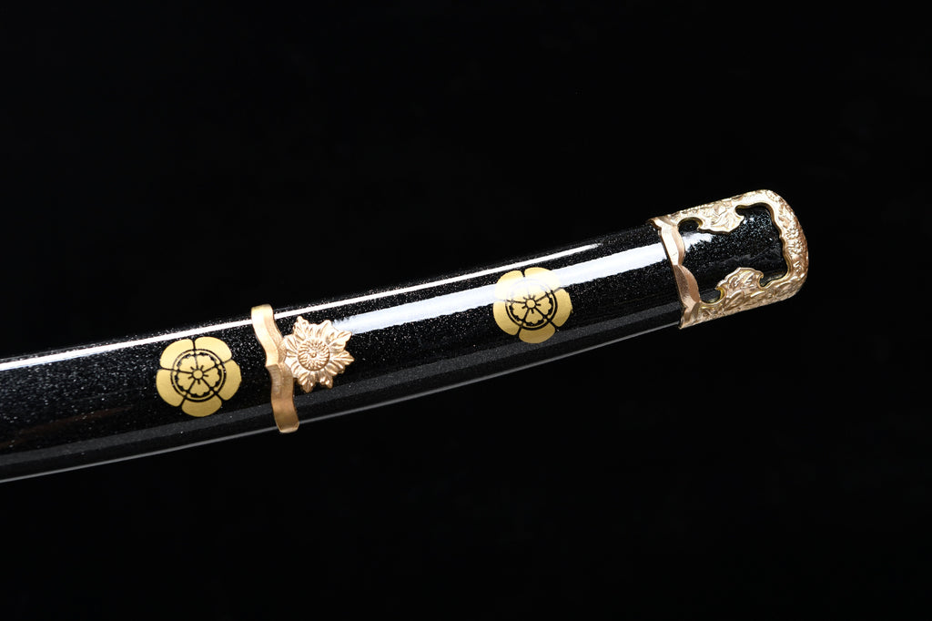 Handgefertigte, 41 Zoll lange Klinge aus gemustertem Stahl, Finish, oberer Schliff, Großschwert, Damaszener Stahl — Oda Nobunaga — Tashi