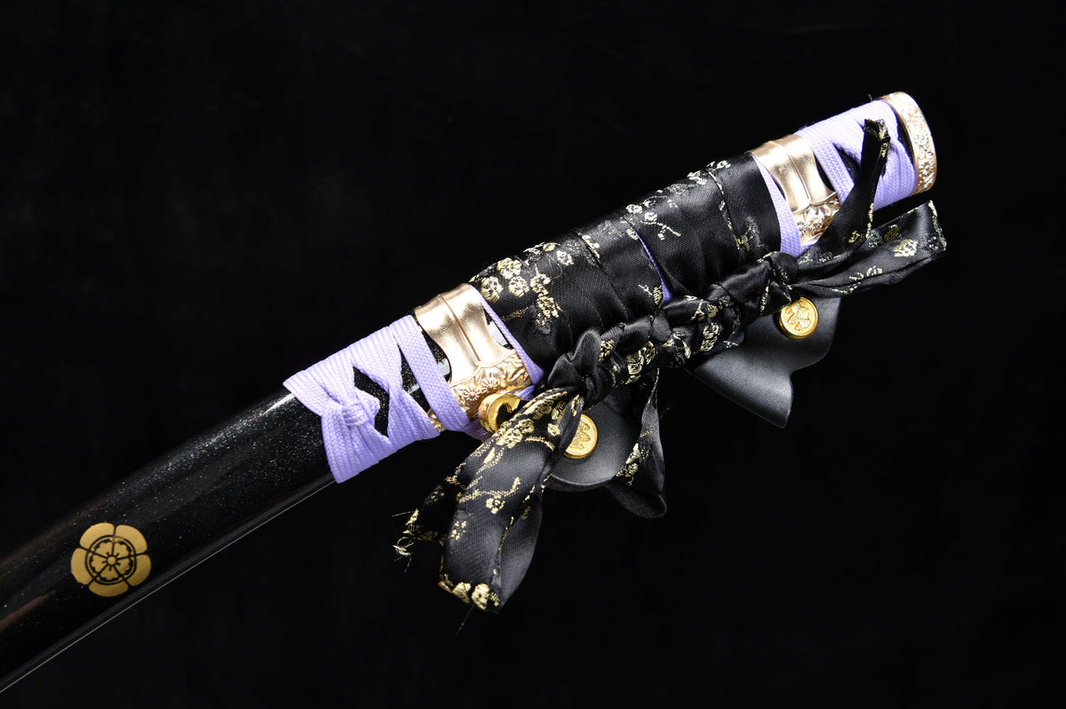 Handgefertigte, 41 Zoll lange Klinge aus gemustertem Stahl, Finish, oberer Schliff, Großschwert, Damaszener Stahl — Oda Nobunaga — Tashi