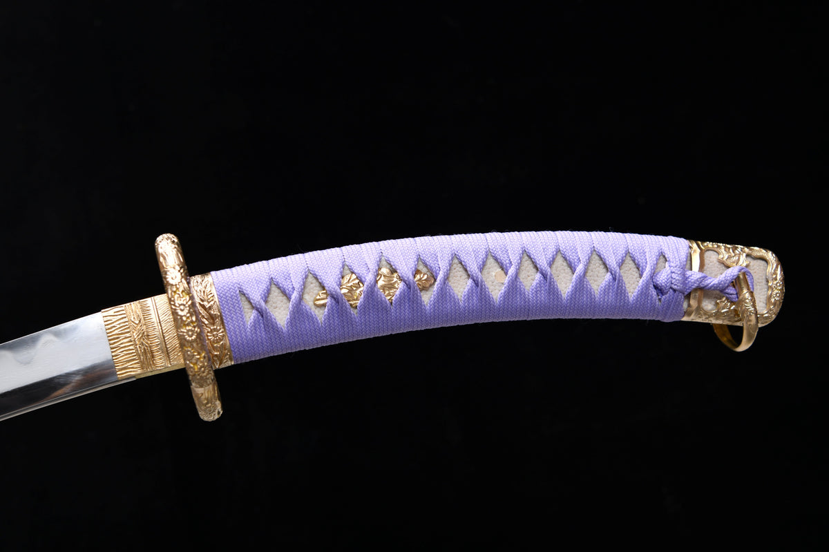 Handgefertigte, 41 Zoll lange Klinge aus gemustertem Stahl, Finish, oberer Schliff, Großschwert, Damaszener Stahl — Oda Nobunaga — Tashi