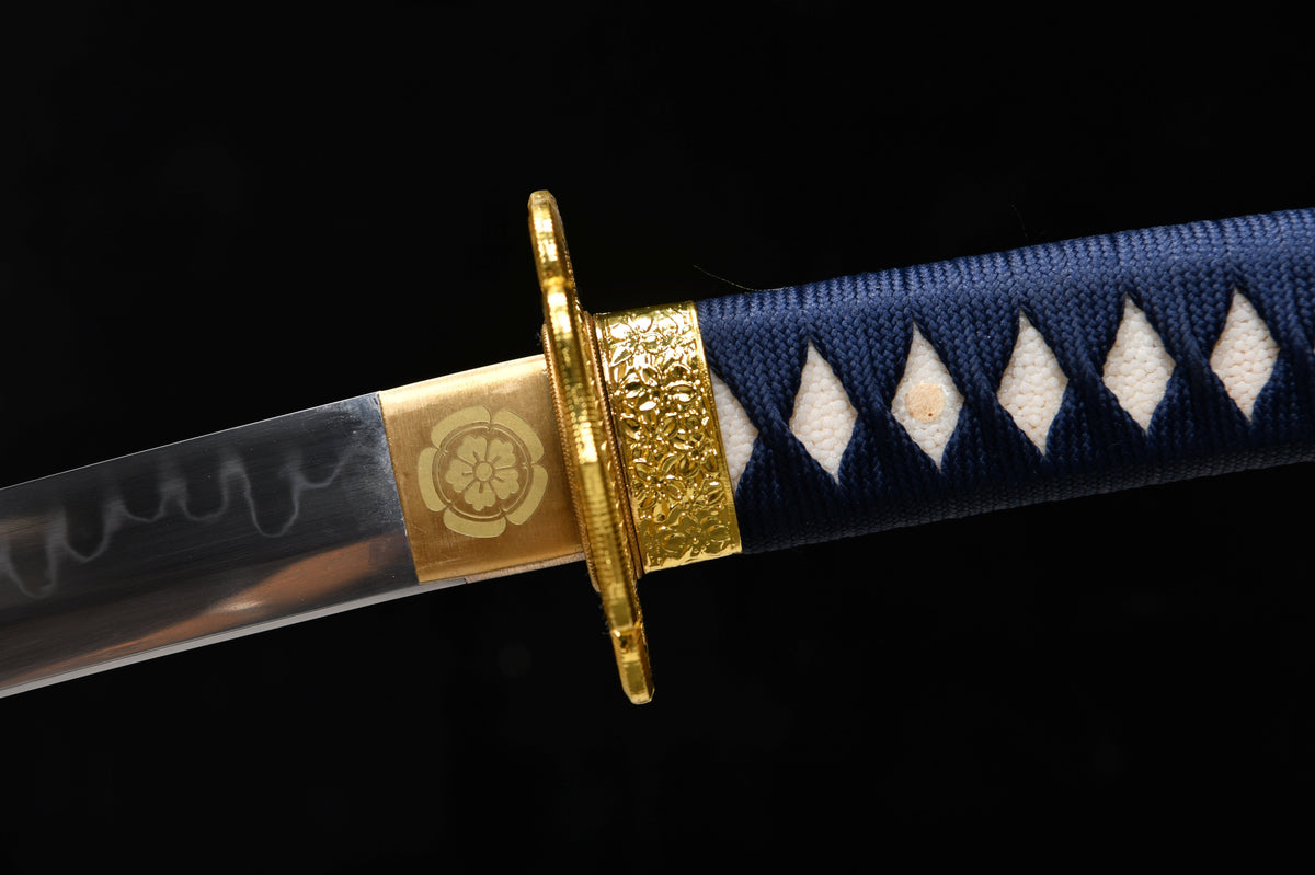 Handgefertigte 41-Zoll T10-Klinge mit Härtelinie, grau geschliffen – Oda Nobunaga — Tashi