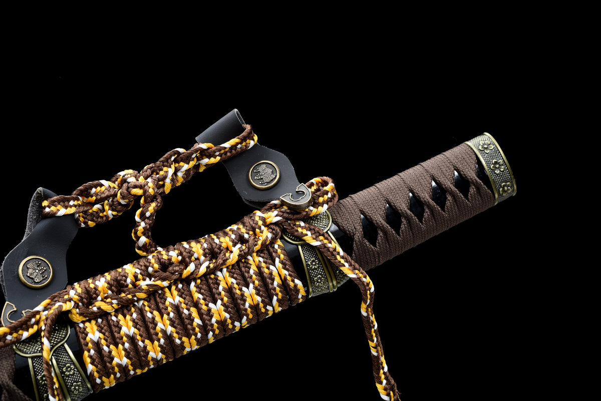 Handgefertigtes TACHI-SCHWERT mit Full-Tang-Klinge aus kohlenstoffreichem Stahl, 104 cm, echtes Katana-Schwert