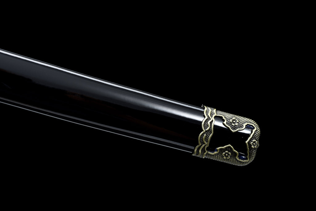Handgefertigtes TACHI-SCHWERT mit Full-Tang-Klinge aus kohlenstoffreichem Stahl, 104 cm, echtes Katana-Schwert