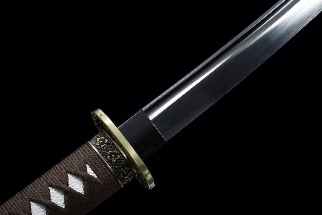Handgefertigtes TACHI-SCHWERT mit Full-Tang-Klinge aus kohlenstoffreichem Stahl, 104 cm, echtes Katana-Schwert