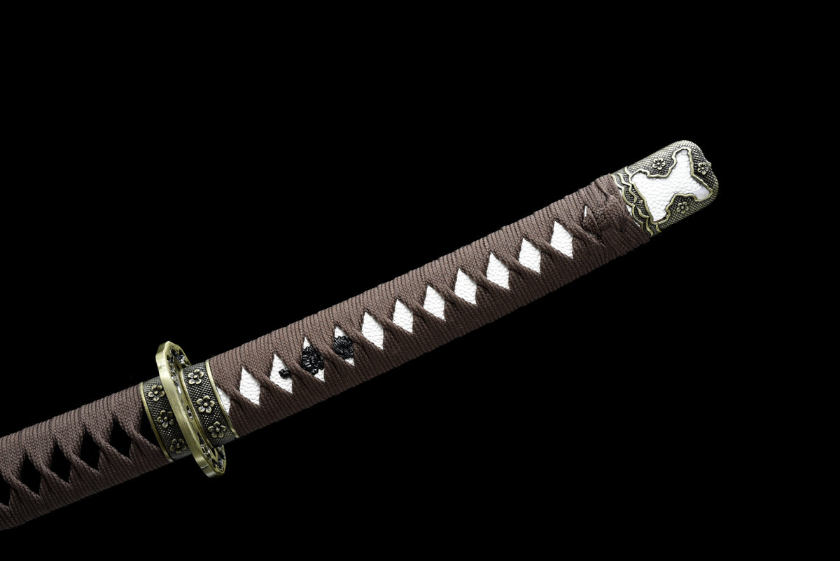 Handgefertigtes TACHI-SCHWERT mit Full-Tang-Klinge aus kohlenstoffreichem Stahl, 104 cm, echtes Katana-Schwert