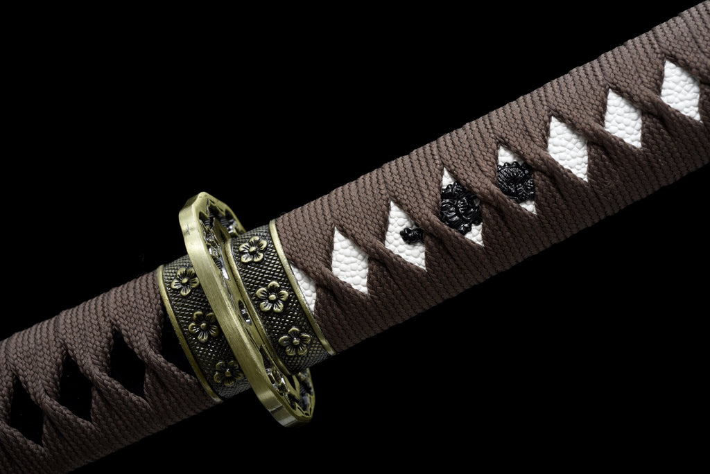 Handgefertigtes TACHI-SCHWERT mit Full-Tang-Klinge aus kohlenstoffreichem Stahl, 104 cm, echtes Katana-Schwert