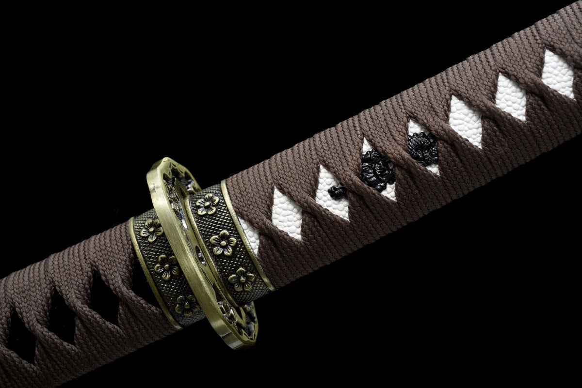 Handgefertigtes TACHI-SCHWERT mit Full-Tang-Klinge aus kohlenstoffreichem Stahl, 104 cm, echtes Katana-Schwert