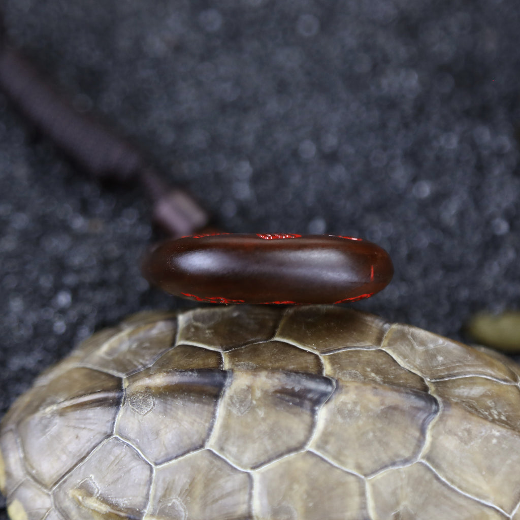 Wooden Five-Thunder Talisman Pendant | Spiritual Protection Amulet with Taoist Symbols | Handcrafted Carved Necklace