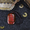 Wooden Five-Thunder Talisman Pendant | Spiritual Protection Amulet with Taoist Symbols | Handcrafted Carved Necklace