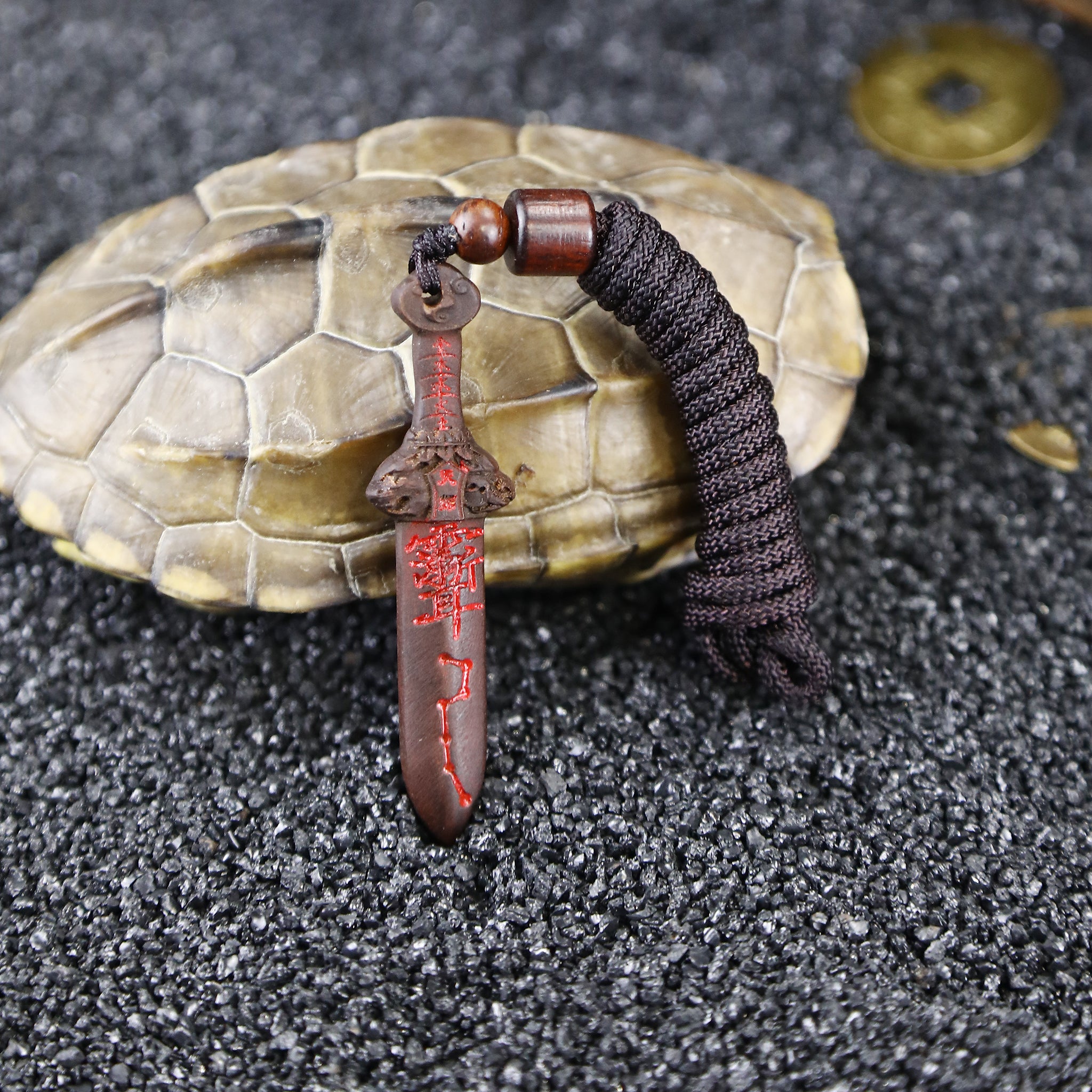 Product Title: Natural Jujube Wood Hand-Carved Miniature Sword | Taoist Cultural Home Decor | Wooden Craft Ornament