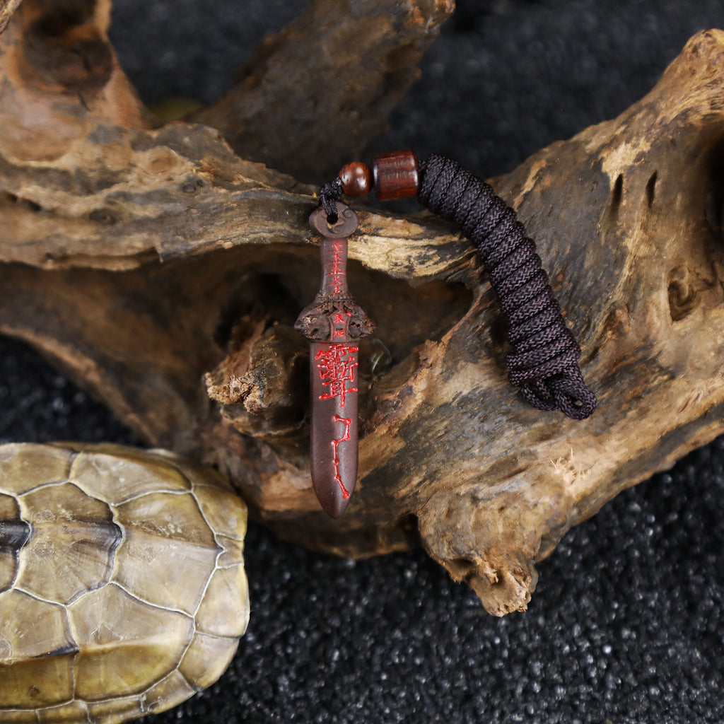 Product Title: Natural Jujube Wood Hand-Carved Miniature Sword | Taoist Cultural Home Decor | Wooden Craft Ornament