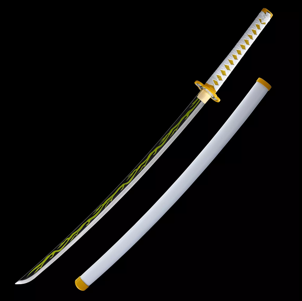 Zenitsu Agatsumas Schwert, Demon Slayer Schwert, Kimetsu no Yaiba Schwert - Nichirin-Schwert, Cosplay-Katana-Anime-Schwert