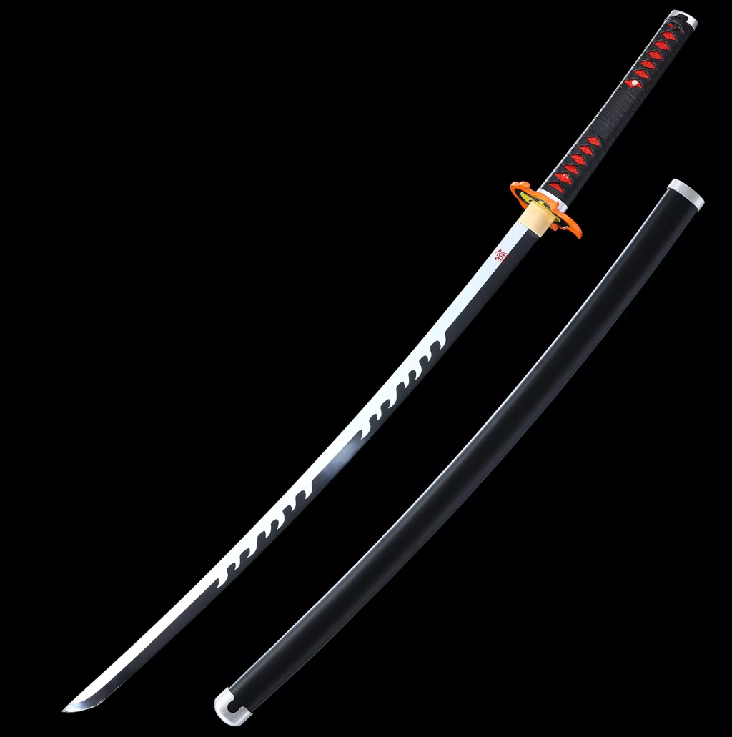 Tanjiro Kagura Schwert, Demon Slayer Schwert, Kimetsu No Yaiba Schwert - Nichirin Schwert, Cosplay Katana-Anime Schwert