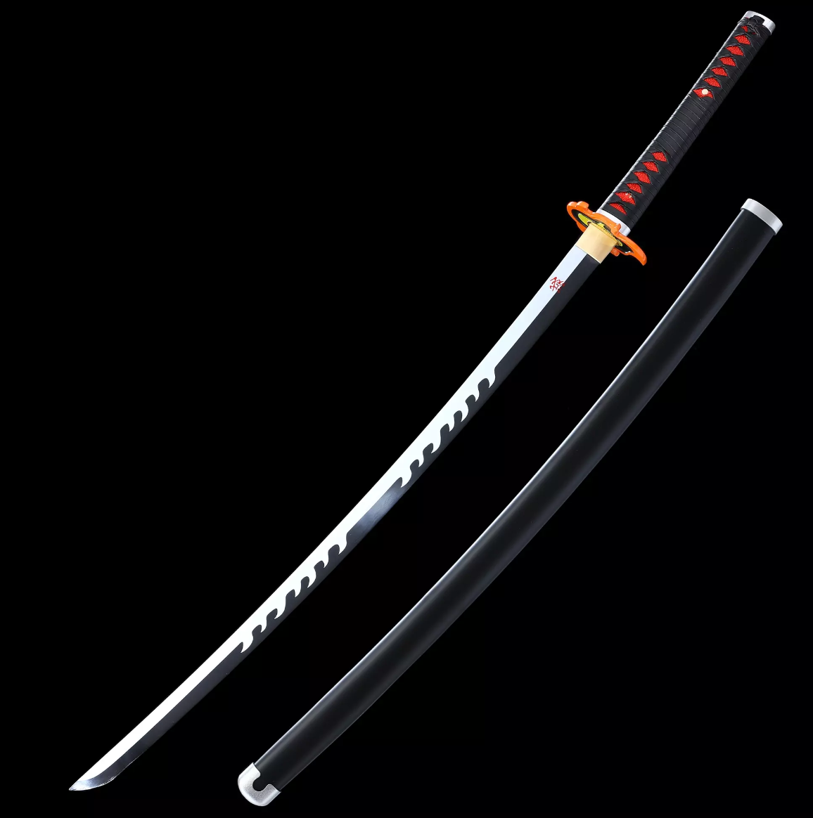 Tanjiro Kagura Schwert, Demon Slayer Schwert, Kimetsu No Yaiba Schwert - Nichirin Schwert, Cosplay Katana-Anime Schwert