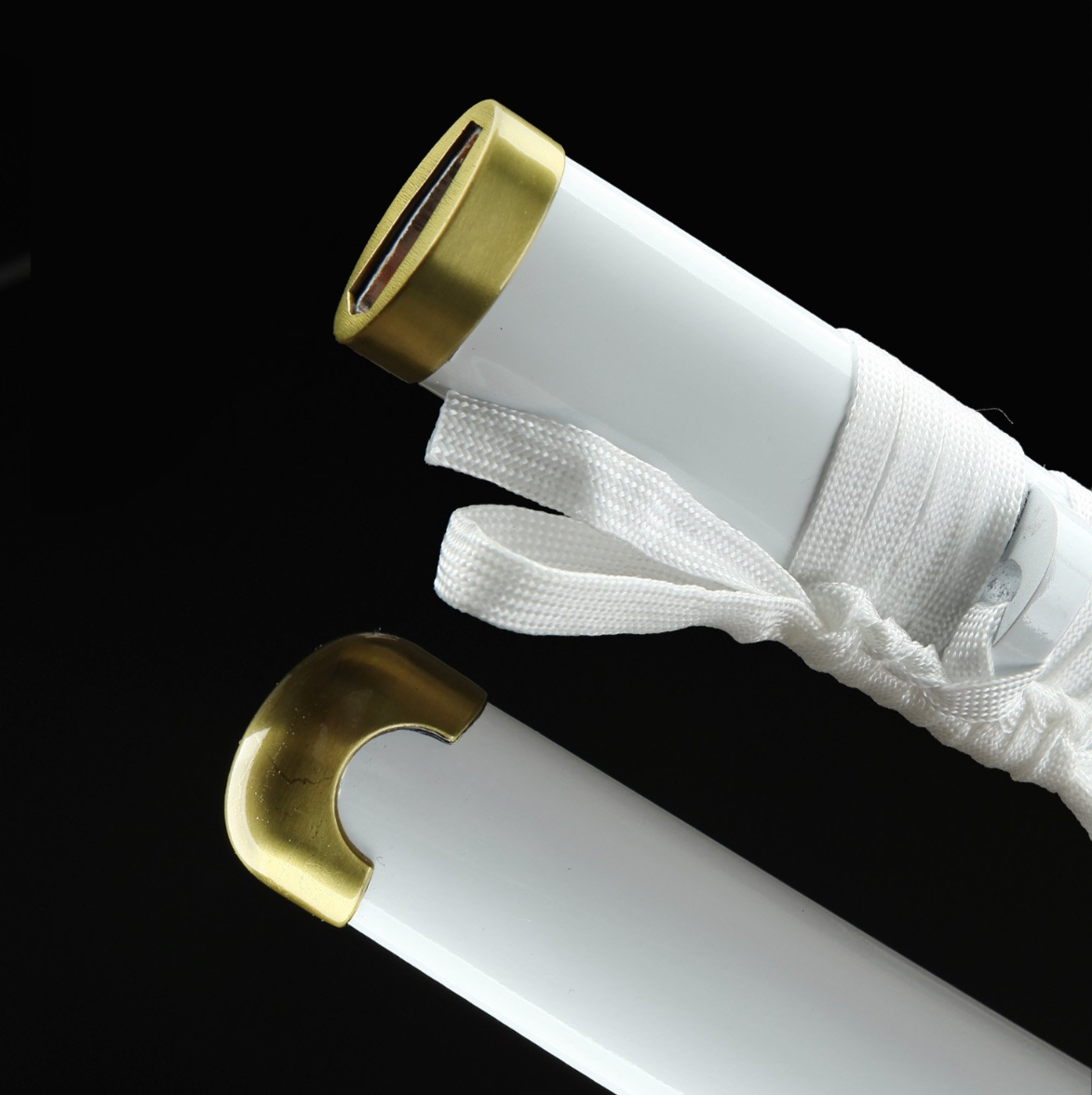 One Piece Roronoa Zoro Wado Ichimonji echte Katana Samurai-Schwert-Replik mit weißer Scheide, Cosplay Katana-Anime-Schwert
