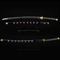 One Piece Roronoa Zoro Shusui Katana Samurai-Schwert-Nachbildung mit schwarzer Scheide, Cosplay-Katana-Anime-Schwert