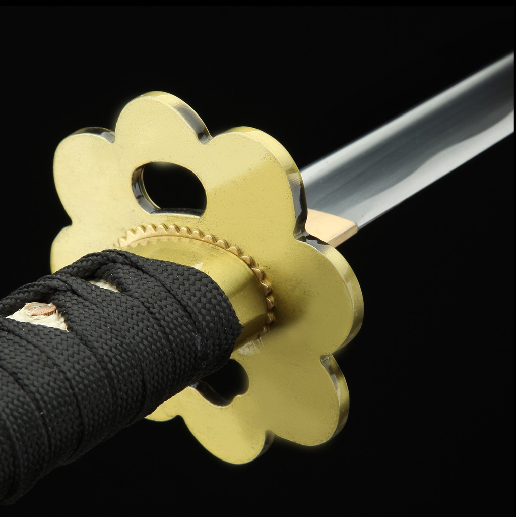 One Piece Roronoa Zoro Shusui Katana Samurai-Schwert-Nachbildung mit schwarzer Scheide, Cosplay-Katana-Anime-Schwert